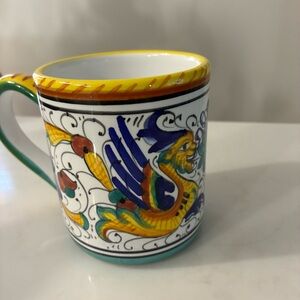 Deruta Labor Vibrant Dragon Ceramic Mug